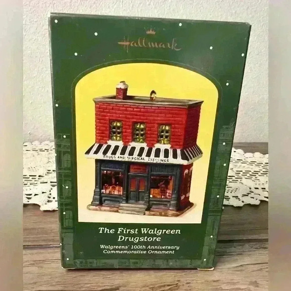 Hallmark Other - Hallmark NEW 2001 “The 1st Walgreen’s Drugstore” 100th Anniversary Christmas orn